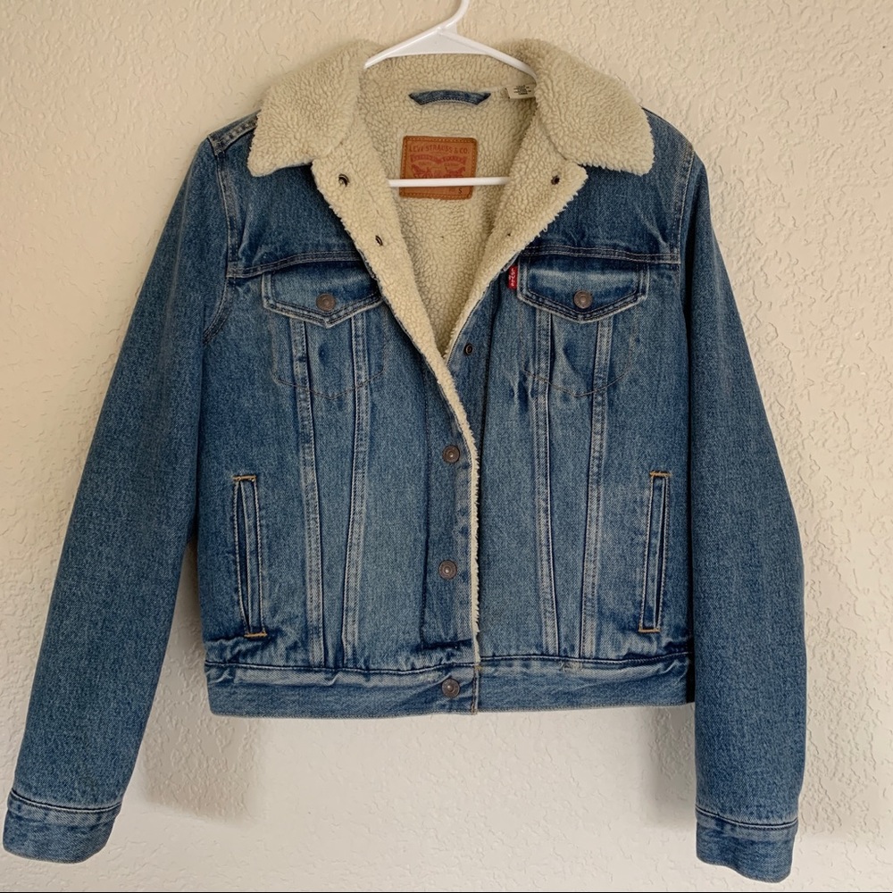 Levi’s Denim Jacket Shearling - image 2